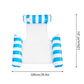 Colorful Striped Inflatable Pool Float with Inflator
