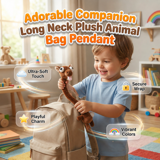 Long Neck Plush Animal Bag Pendant