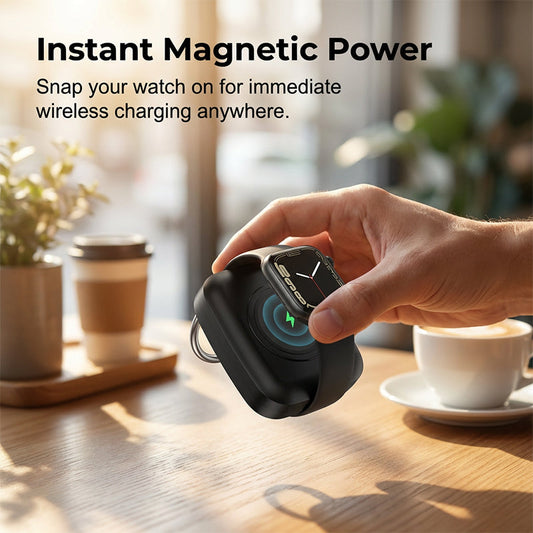 ⌚🔋 Smartwatch power bank – wireless charger, 10,000mAh, compact & stylish!