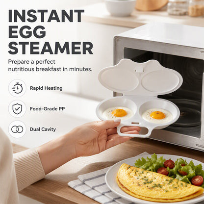 🥚 Microwave Egg Cooker – Perfect poached eggs in 2 mins, no oil & splash-proof – Quick, healthy & mess-free breakfast 🌿