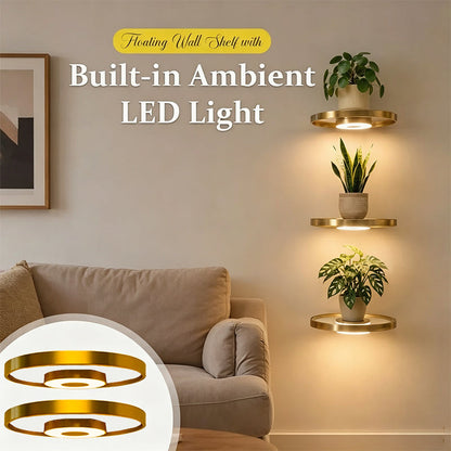 ✨Floating Wall Shelf with Built-in Ambient LED Light