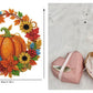 🍂 Autumnal pumpkin wreath with a diamond pattern to hang up – Complete DIY kit