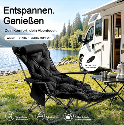 🪑 Portable, adjustable folding chair for outdoor use – Lightweight, sturdy, and versatile – Ideal for the garden, camping, the beach, or the patio – Easy to transport and set up 🏕️✨