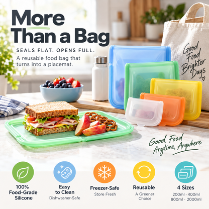 Reusable Silicone Food Storage Bag
