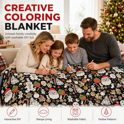 🎅Early Christmas Gift 60% OFF🎄Family DIY Coloring Blanket for All Ages