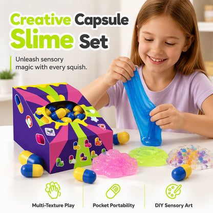 🌈 Capsule Slime Set | DIY Sensory Play