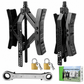 Heavy Duty Metal RV Wheel Stabilizer Set of 2 Wheel Chocks with Wrench for Campers and Travel Trailers