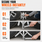 Heavy Duty Metal RV Wheel Stabilizer Set of 2 Wheel Chocks with Wrench for Campers and Travel Trailers