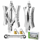 Heavy Duty Metal RV Wheel Stabilizer Set of 2 Wheel Chocks with Wrench for Campers and Travel Trailers