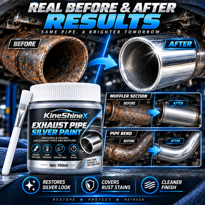 Exhaust Pipe Silver Restoration Paint