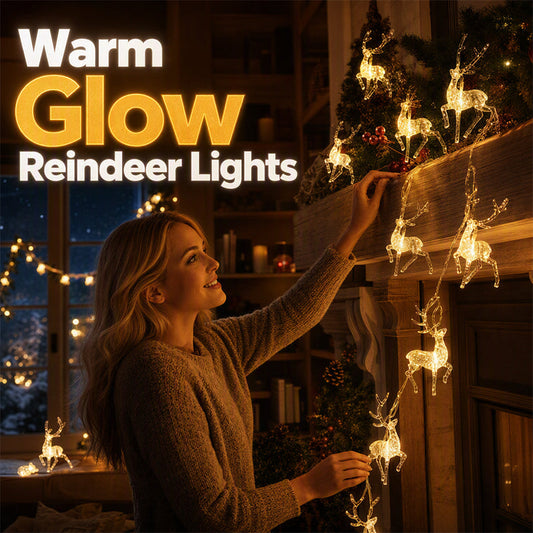 🦌 Christmas LED Reindeer String Lights | Cozy Glow