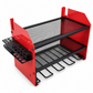 Wall Mounted Power Tool Organizer and Drill Storage Rack with Hooks and Battery Holder for Garage