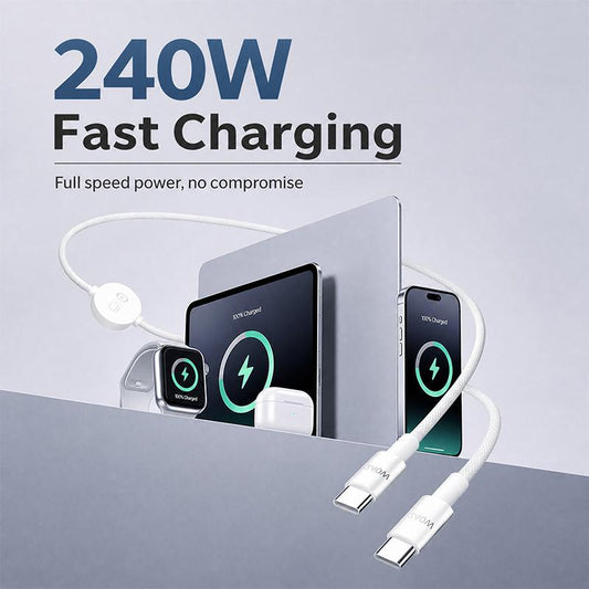 ⌚ Multi-Device Fast Charging Cable – Snap-On Watch Charger & USB-C Power