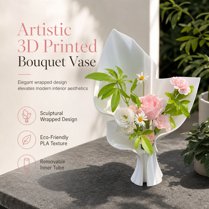 3D Printed Sculptural Flower Bouquet