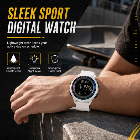 ⌚ LIMITED-TIME 50% OFF! 💥 Ultra-Thin Waterproof Digital Sports Watch – 50M Waterproof, Luminous Display, Shock Resistant ✨