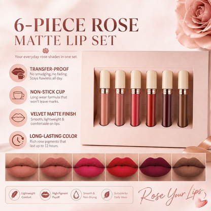 Waterproof Rose Matte Liquid Lipstick