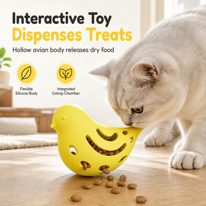Bird Shaped Pet Chew Toy and Food Dispenser