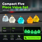 5-Piece Mini Luminous Chick Car Alignment Figurines