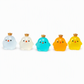 5-Piece Mini Luminous Chick Car Alignment Figurines