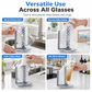 Suction Cup Glass and Baby Bottle Cleaning Brush with Rotating Bristles