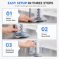 Suction Cup Glass and Baby Bottle Cleaning Brush with Rotating Bristles