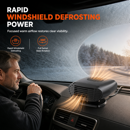 🔥Mini 12V Car and Defroster Fan for Windshield Defogging and Heating