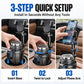 2-in-1 Car Cup Holder Expander with Adjustable Phone Mount