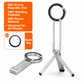 Portable Carabiner Phone Mount and Magnetic Selfie Stick Tripod for Travel Photography