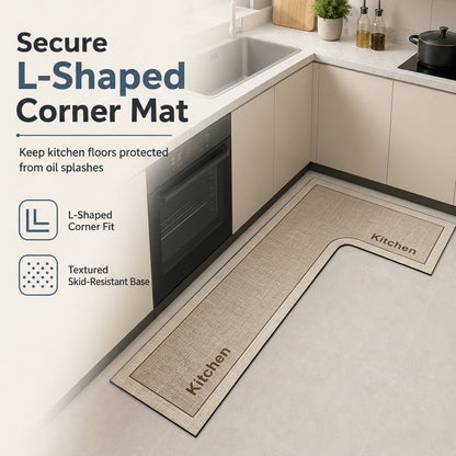 📢📢50% OFF !! ⏰L-Shaped Absorbent Kitchen Floor Mat🏠