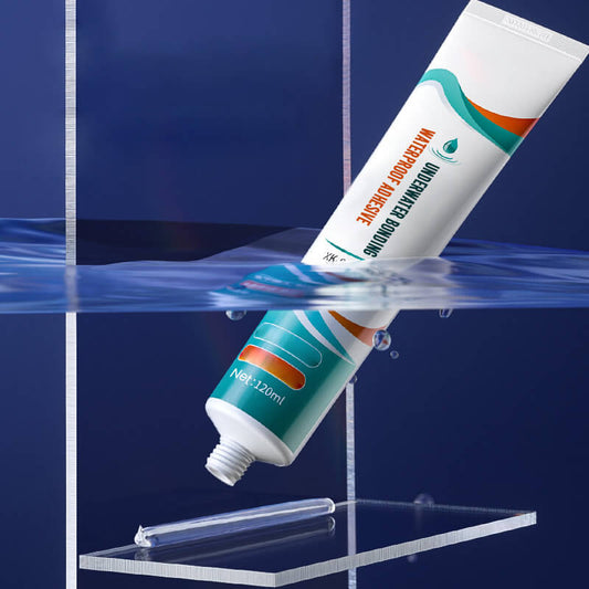 Special adhesive sealant for underwater leak trapping