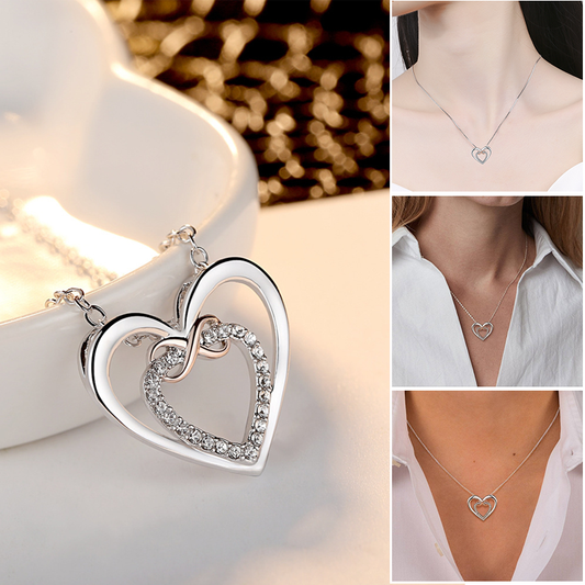 Stylish Double Heart Necklace