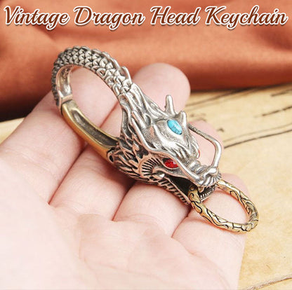 Vintage Dragon Head Keychain